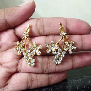 AD Golden Toned Earrings