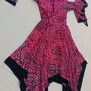 Rosy Pink Peachy designer Frock For Girls