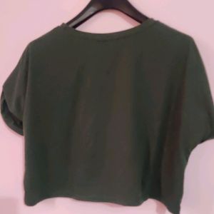 Shein Olive Crop Top