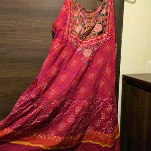 Ritu Kumar Rani Pink Bandhani Kurta