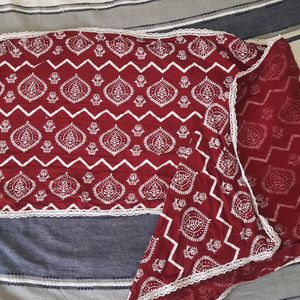 Set Of Gerua Pant And Dupatta