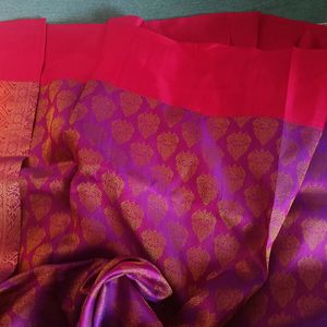 Beautiful double Shade Kanjeevaram Saree