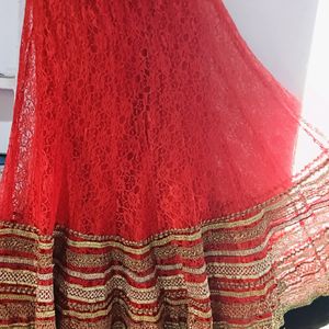 Red Ethnic Skirt