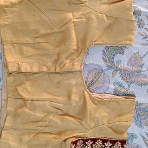 Golden Heavy Work Saree With blouse