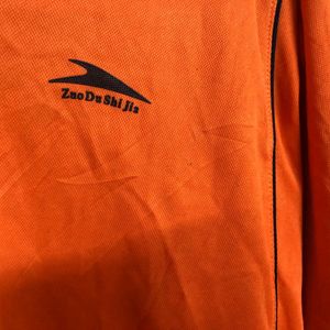 Orange Short Sleeve Polo T Shirt