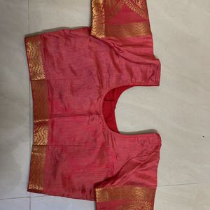 Self Pattern Saree, Purple and Peach Colour combination