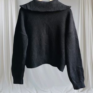 Black Zipup Sweater