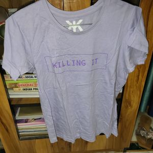 Crop Tshirt Lavender Color