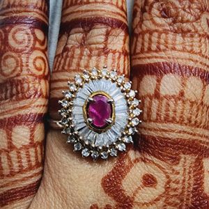 Rani Colour Stone Ring Size 8 Artificial