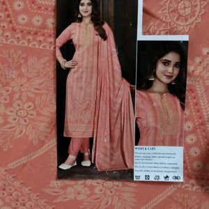 New Peach Kurta Set