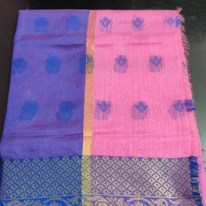 Cotton New Pink Saree