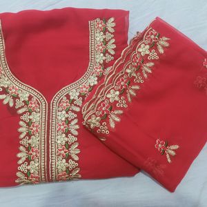 Georgette Suit Material Embroidered