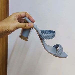 3 Sizes Available (Steel Grey Transparent Heels)