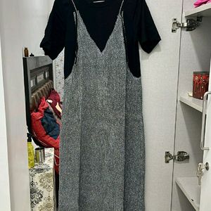 Black Korean Glittery Dress