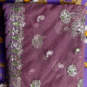 Mauve Pink Saree