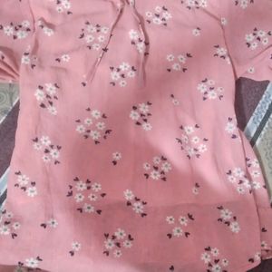 Pink Round Neck Top