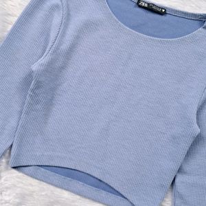 Zara Powder Blue Top