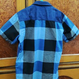 Blue Colored Check Shirt