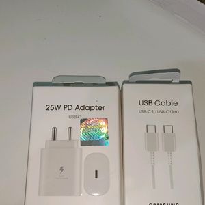 Samsung Usb Cable And 25w PD Adaptor