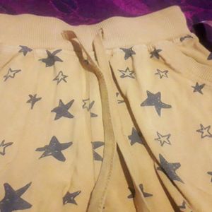 Yellow Color Kid's Cotton Lower In Good Condition