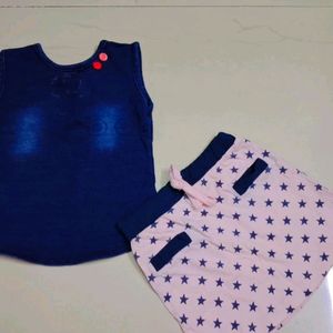 Baby Girl Top And Skirt Set