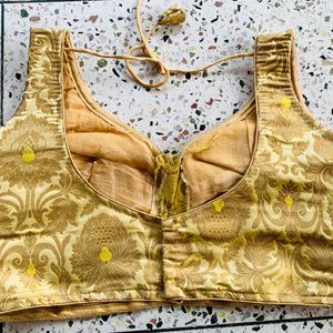 Brand new gorgeous Matte Golden Sabyasachi cut Brocket blouse