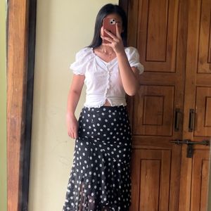 Polka Dot 90s Ruffle Skirt