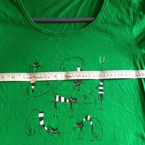 Cute Green Printed T- Shirt