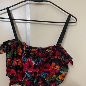 Women Floral Crop Top