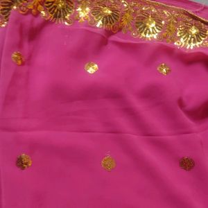 Chamki Pink Saree