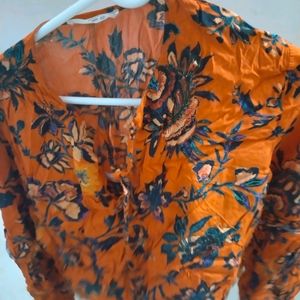 Orange Floral T-shirt