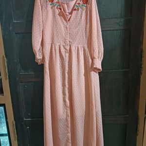 Peach Maxi Dress Or Long Dress