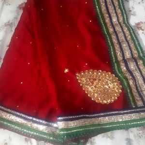 Maroon Saree