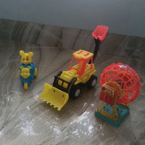 JCB Jhula Scooty 3 Combo Toy