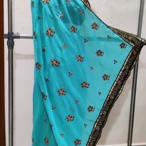 BeautifulEmbroideryWork Saree ➕ Gifts