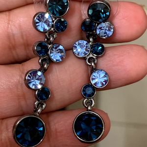 Beautiful Navy Blue Stone Earrings