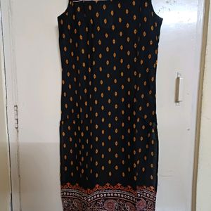 Printed Sleeveless Kurta