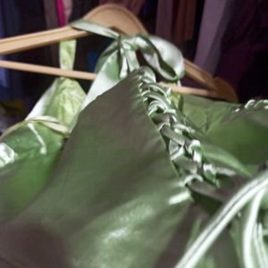 Satin Short Green Printrest Dress Urbanic