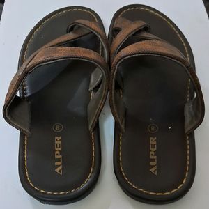 Alper Brand Mens Leather Chappal Size 8