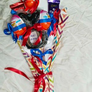 Handmade Kinder Joy And Chocolate Bouquet