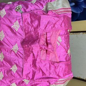 Party Wear Chanderi Silk Saree With Ready Blause