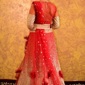 Cherry Red Lehenga Set