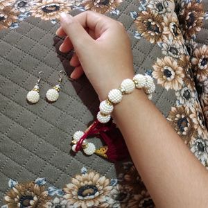 Ear Studs And Bracelet