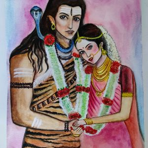 Shiv Parvati Painting