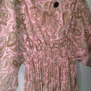 Pink Paisley Vintage Gown