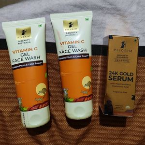 Pack Of 3 😍Pilgrim Face Wash And Serum Combo..😍