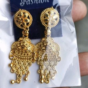 Golden Polish Jhumka Baali Earrings Pack Ok 3