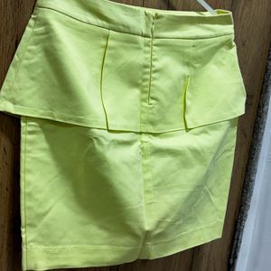 Lemon Yellow Party Skirt Size 30