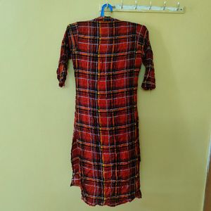 Checkered Kurta L Size