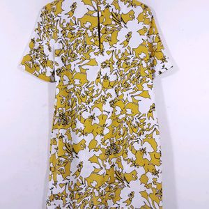 M&S Yellow Printed Western Dress